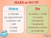 Phân biệt cách sử dụng giữa DO Vs MAKE