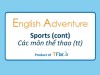 English Adventure - SPORTS ( Cont)