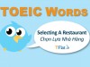 TOEIC WORDS - Selecting A Restaurant